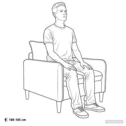 XL lænestol Cremefarvet Fløjl