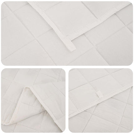 Vægtet tæppe Hvid 200 x 225 cm 9 kg 100% Bomuld 205T