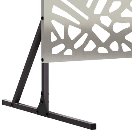 Privatlivsskærm 100 x 50 x 180 cm Rustfrit stål Sølv