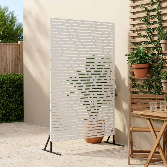 Privatlivsskærm 100 x 50 x 180 cm Stål Hvid
