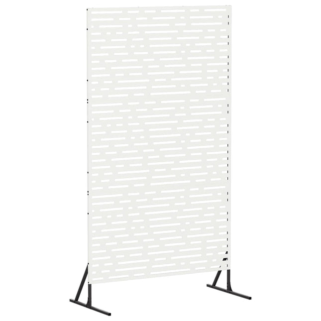 Privatlivsskærm 100 x 50 x 180 cm Stål Hvid
