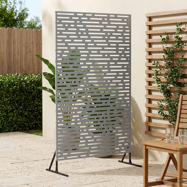 Privatlivsskærm 100 x 50 x 180 cm Galvaniseret stål Sølv