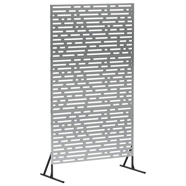 Privatlivsskærm 100 x 50 x 180 cm Galvaniseret stål Sølv