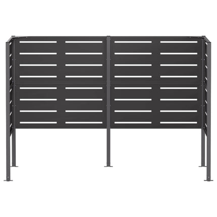 Skjuler til affaldsbeholder 167 x 85 x 113 cm Stål Sort
