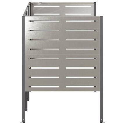 Skjuler til affaldsbeholder 249 x 85 x 113 cm Rustfrit stål