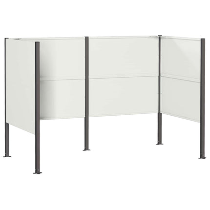 Skjuler til affaldsbeholder 167 x 85 x 113 cm Stål Hvid