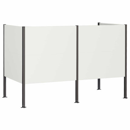 Skjuler til affaldsbeholder 167 x 85 x 113 cm Stål Hvid