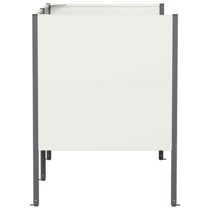 Skjuler til affaldsbeholder 167 x 85 x 113 cm Stål Hvid