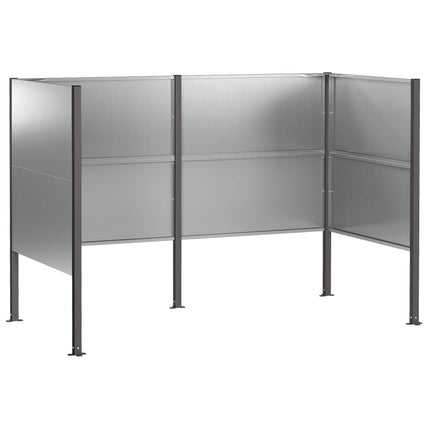 Skjuler til affaldsbeholder 167 x 85 x 113 cm Galvaniseret stål