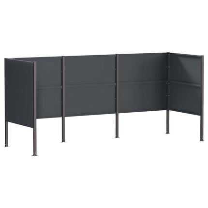 Skjuler til affaldsbeholder 249 x 85 x 113 cm Stål Antracit