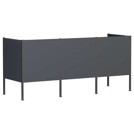 Skjuler til affaldsbeholder 249 x 85 x 113 cm Stål Antracit