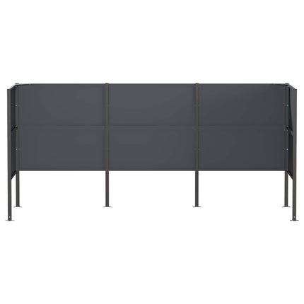 Skjuler til affaldsbeholder 249 x 85 x 113 cm Stål Antracit