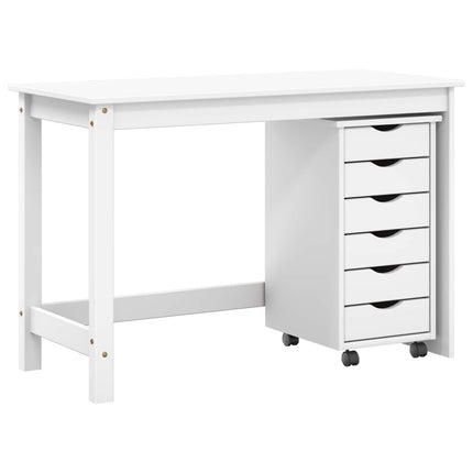 Skrivebord og rullevognsæt MOSS 2 pcs Hvid
