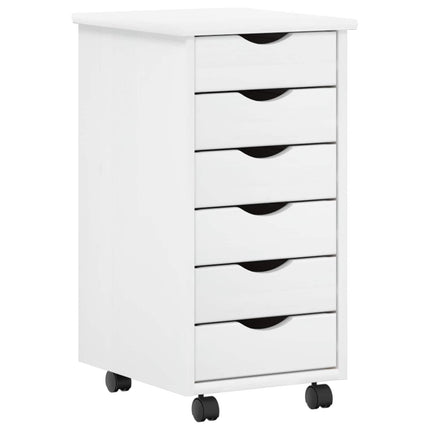 Skrivebord og rullevognsæt MOSS 2 pcs Hvid