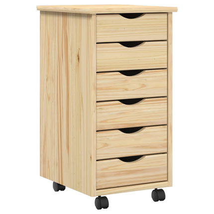 Skrivebord og rullevognsæt MOSS 2 pcs Brun