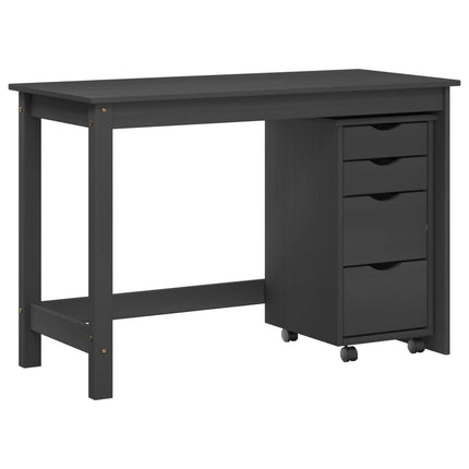 Skrivebord og rullevognsæt MOSS 2 pcs Grå