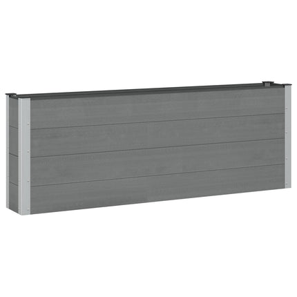 Højbed 2 stk. Sort 200 x 30 x 72 cm WPC og Aluminium