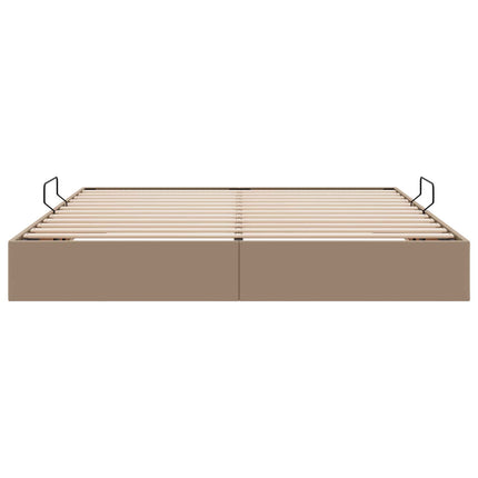 Ottoman Sengestel Cappuccino 180 x 200 cm Faux læder