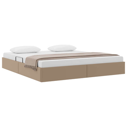 Ottoman Sengestel Cappuccino 180 x 200 cm Faux læder
