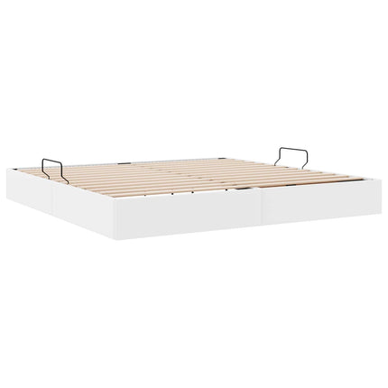 Ottoman Sengestel Ren Hvid 200 x 200 cm Faux læder