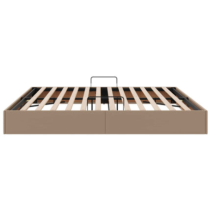 Ottoman Sengestel Cappuccino 200 x 200 cm Faux læder