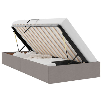 Ottoman Sengestel med opbevaring Gråbrun 90 x 190 cm Stof