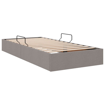Ottoman Sengestel med opbevaring Gråbrun 90 x 190 cm Stof