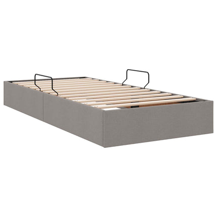 Ottoman Sengestel med opbevaring Gråbrun 100 x 200 cm Stof