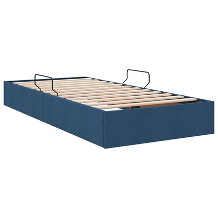 Ottoman Sengestel med opbevaring Blå 100 x 200 cm Stof