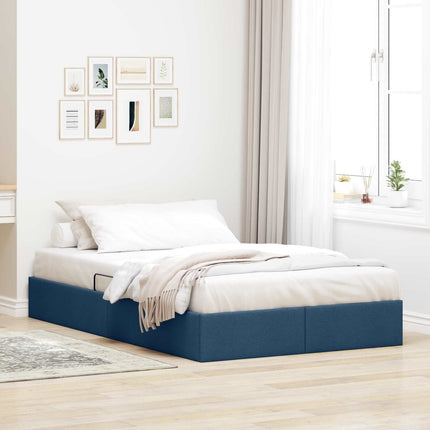 Ottoman Sengestel med opbevaring Blå 120 x 200 cm Stof