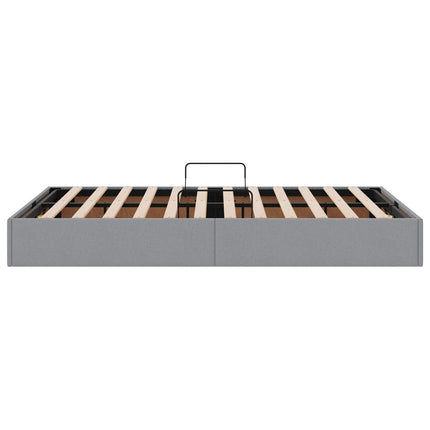 Ottoman Sengestel med opbevaring Lysegrå 120 x 200 cm Stof