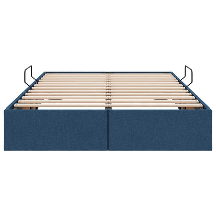 Ottoman Sengestel med opbevaring Blå 120 x 200 cm Stof