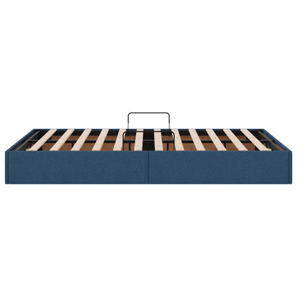 Ottoman Sengestel med opbevaring Blå 120 x 200 cm Stof