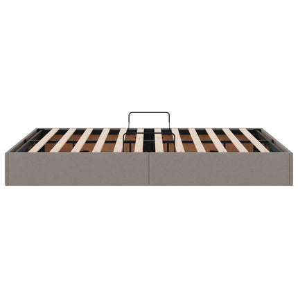 Ottoman Sengestel med opbevaring Gråbrun 140 x 190 cm Stof