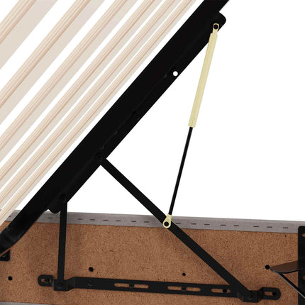 Ottoman Sengestel med opbevaring Gråbrun 140 x 200 cm Stof