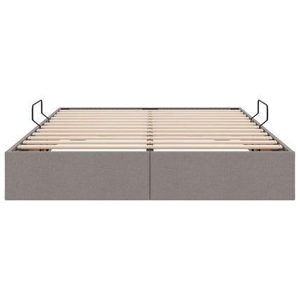Ottoman Sengestel med opbevaring Gråbrun 140 x 200 cm Stof