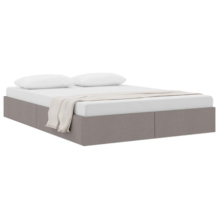 Ottoman Sengestel med opbevaring Gråbrun 140 x 200 cm Stof