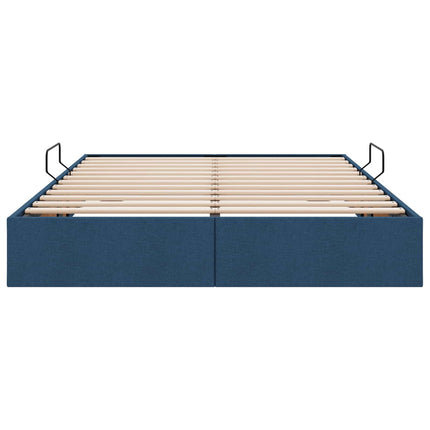 Ottoman Sengestel med opbevaring Blå 140 x 200 cm Stof