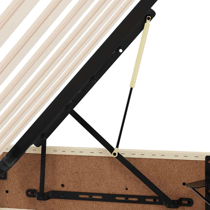 Ottoman Sengestel med opbevaring Creme 160 x 200 cm Stof