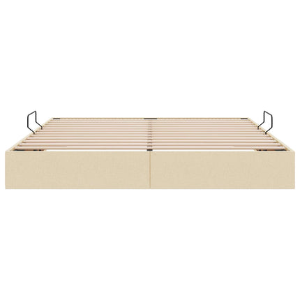 Ottoman Sengestel med opbevaring Creme 160 x 200 cm Stof
