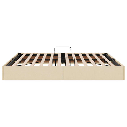Ottoman Sengestel med opbevaring Creme 160 x 200 cm Stof
