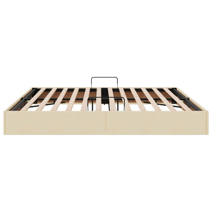 Ottoman Sengestel med opbevaring Creme 200 x 200 cm Stof
