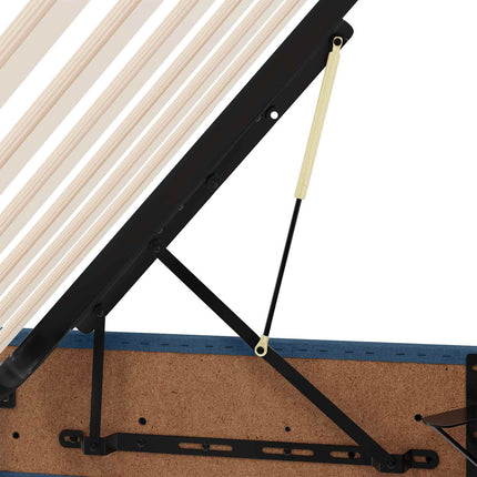 Ottoman Sengestel med opbevaring Blå 200 x 200 cm Stof