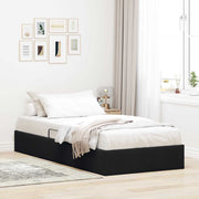 Ottoman Sengestel med opbevaring Sort 90 x 190 cm Fløjl