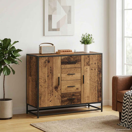 Sideboard Gammelt træ 92 x 35 x 76 cm Konstrueret træ