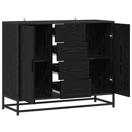 Sideboard Sort eg 92 x 35 x 76 cm Konstrueret træ