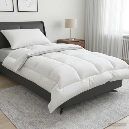 Dyne- og puddesæt 2 stk. 152x203 cm 4 årstider 300 GSM Uld Hvid