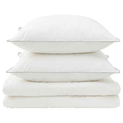 Dyne- og puddesæt 3 stk. 140x220 cm Sommer 140 GSM Uld Hvid