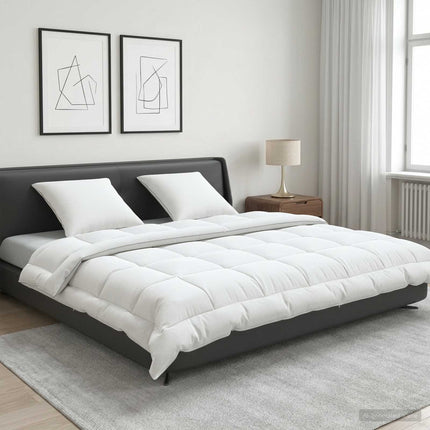 Dyne- og puddesæt 3 stk. 220x260 cm Sommer 140 GSM Uld Hvid