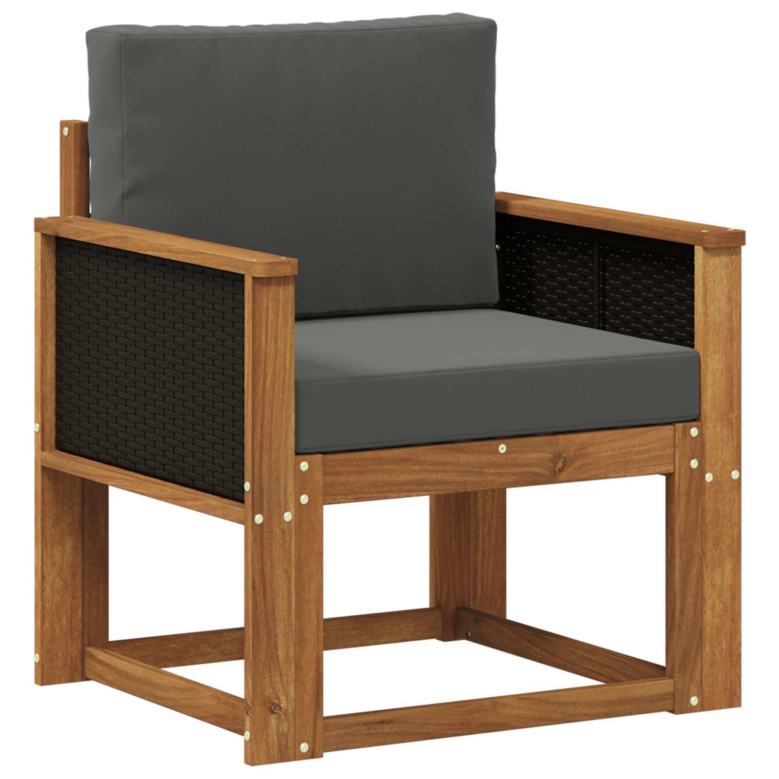 Udendørs Mellem Sofa Massivt Akacietræ Naturfarvet
